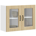 Küchen-Hängeschrank mit Glastür Kalmar Sonoma-Eiche Holzwerkstoff