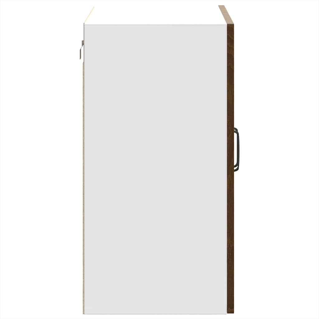 Küchen-Hängeschrank mit Glastür Kalmar Braun Eichen-Optik