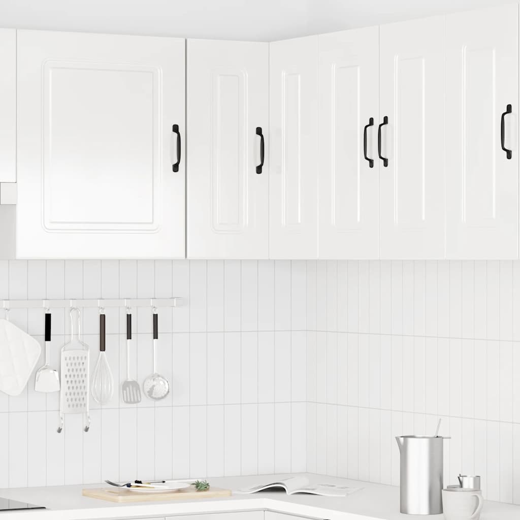 Küchen-Eckhängeschrank Kalmar Hochglanz-Weiß Holzwerkstoff