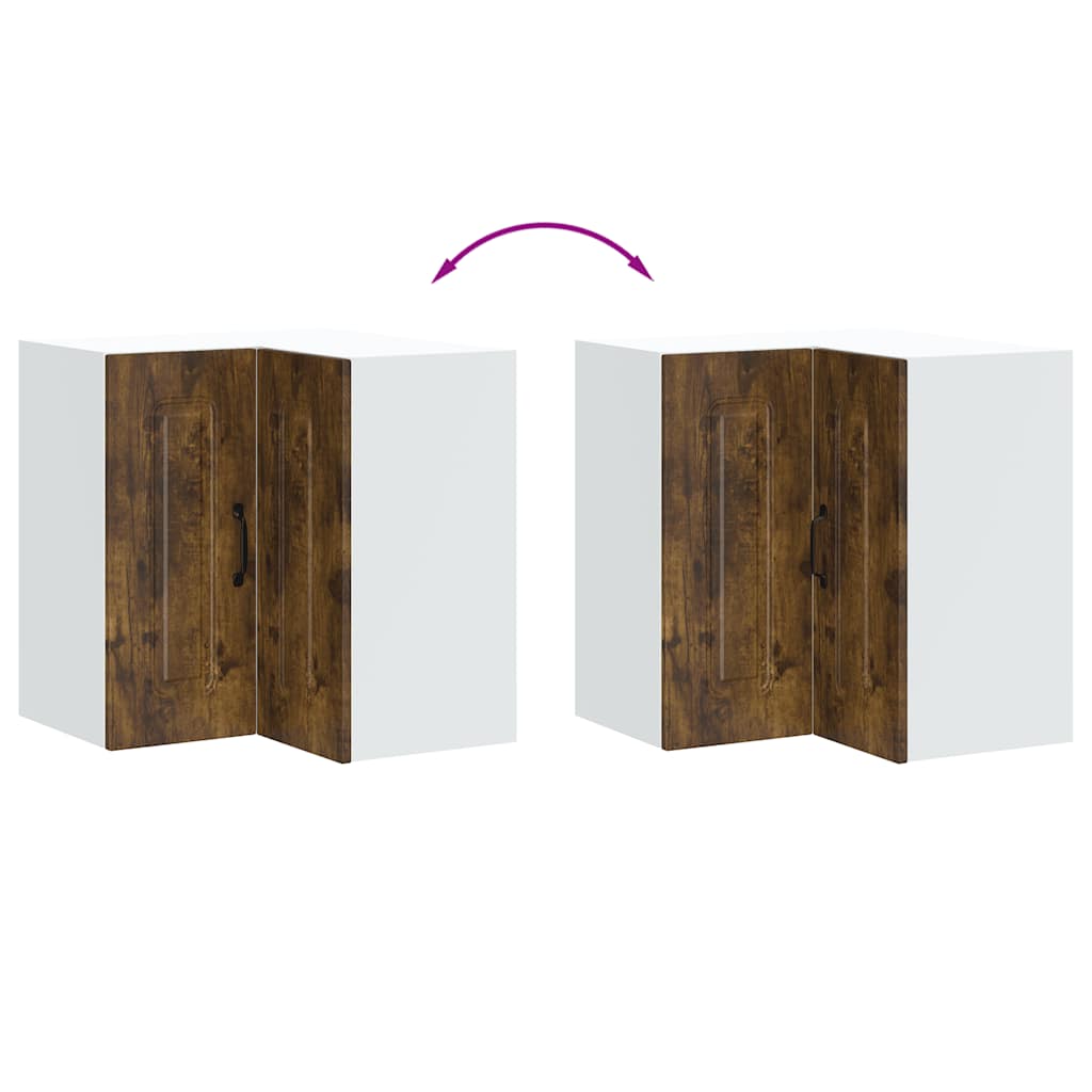 Küchen-Eckhängeschrank Kalmar Räuchereiche Holzwerkstoff