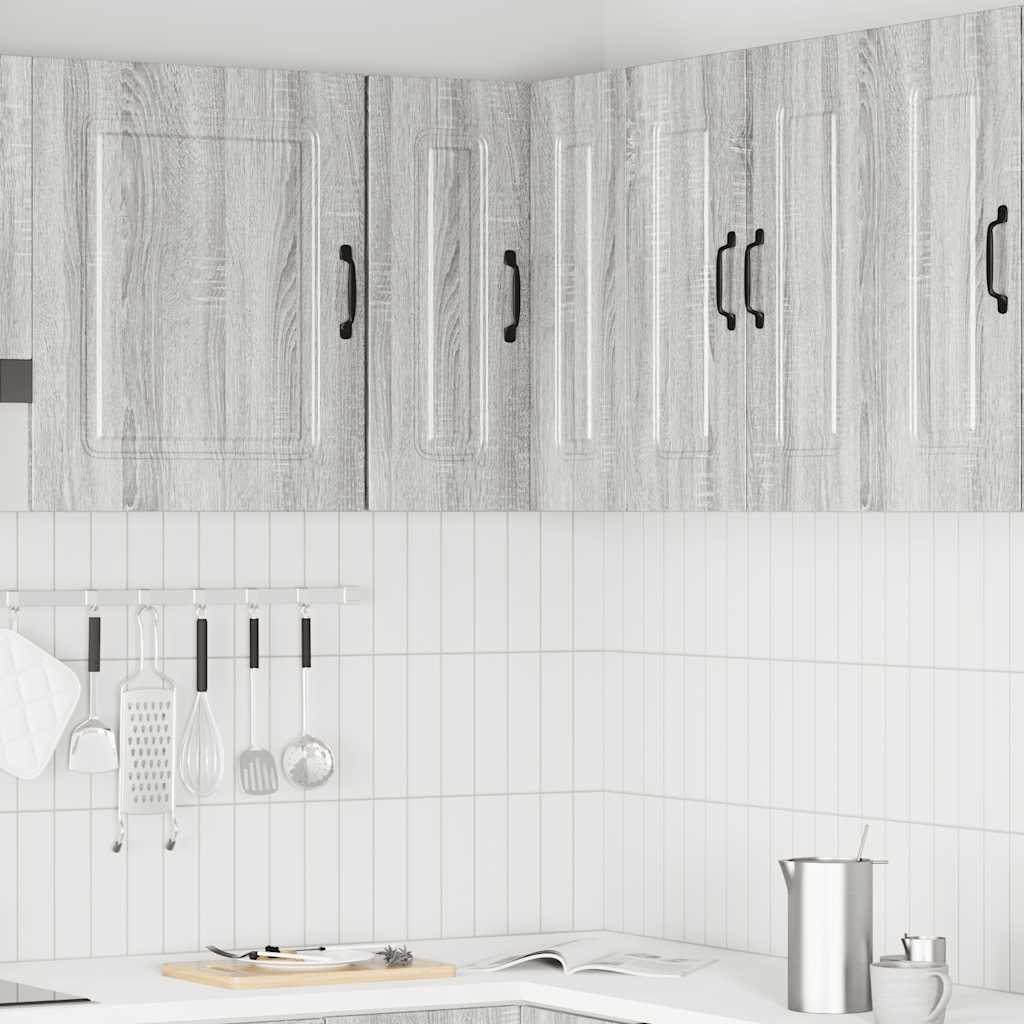 Küchen-Eckhängeschrank Kalmar Grau Sonoma Holzwerkstoff