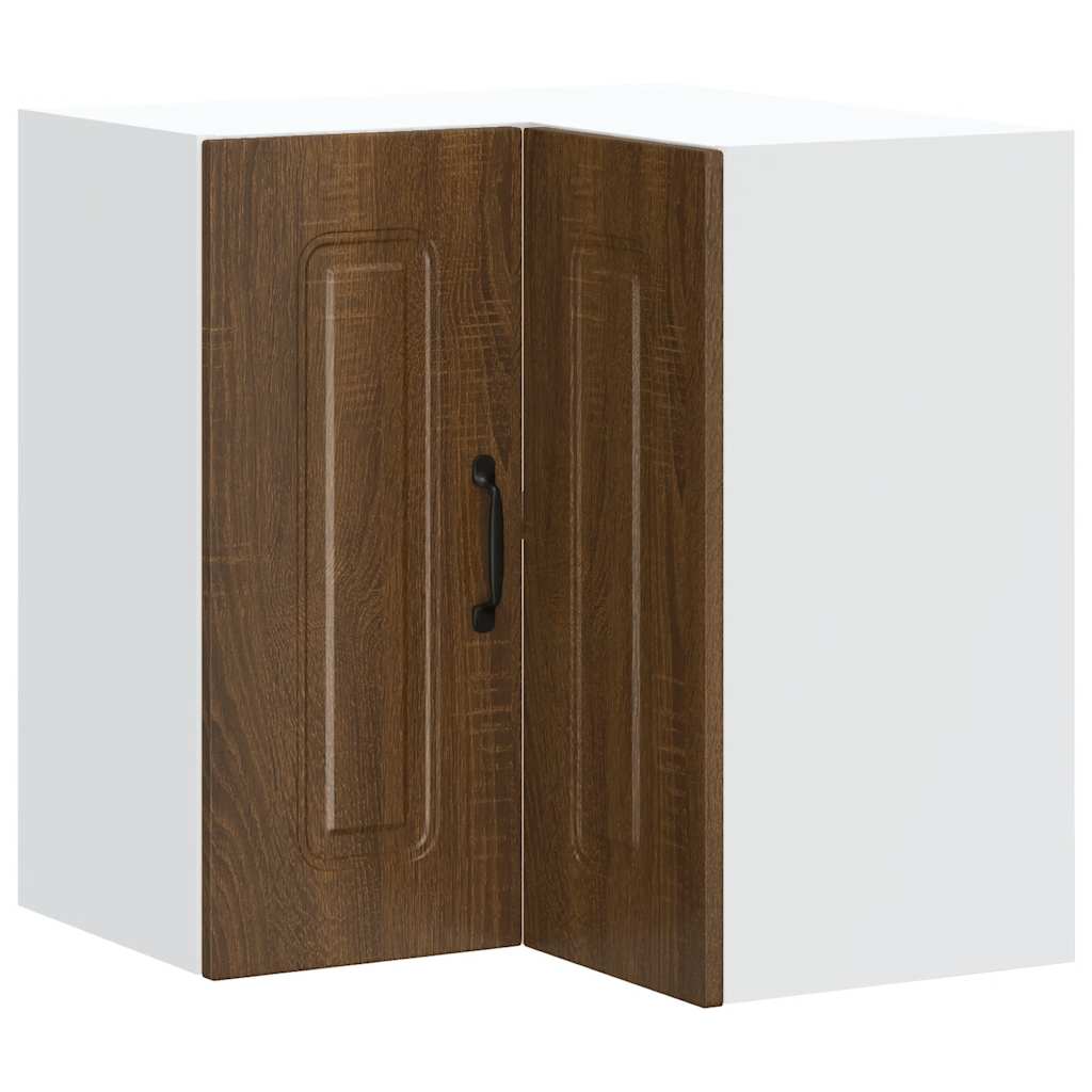 Küchen-Eckhängeschrank Kalmar Braun Eichen-Optik Holzwerkstoff