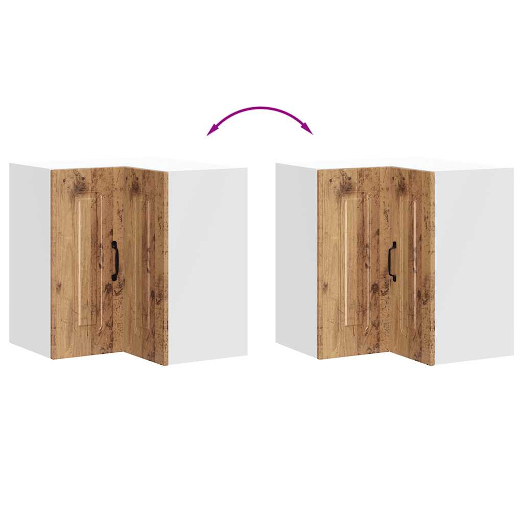 Küchen-Eckhängeschrank Kalmar Altholz-Optik Holzwerkstoff