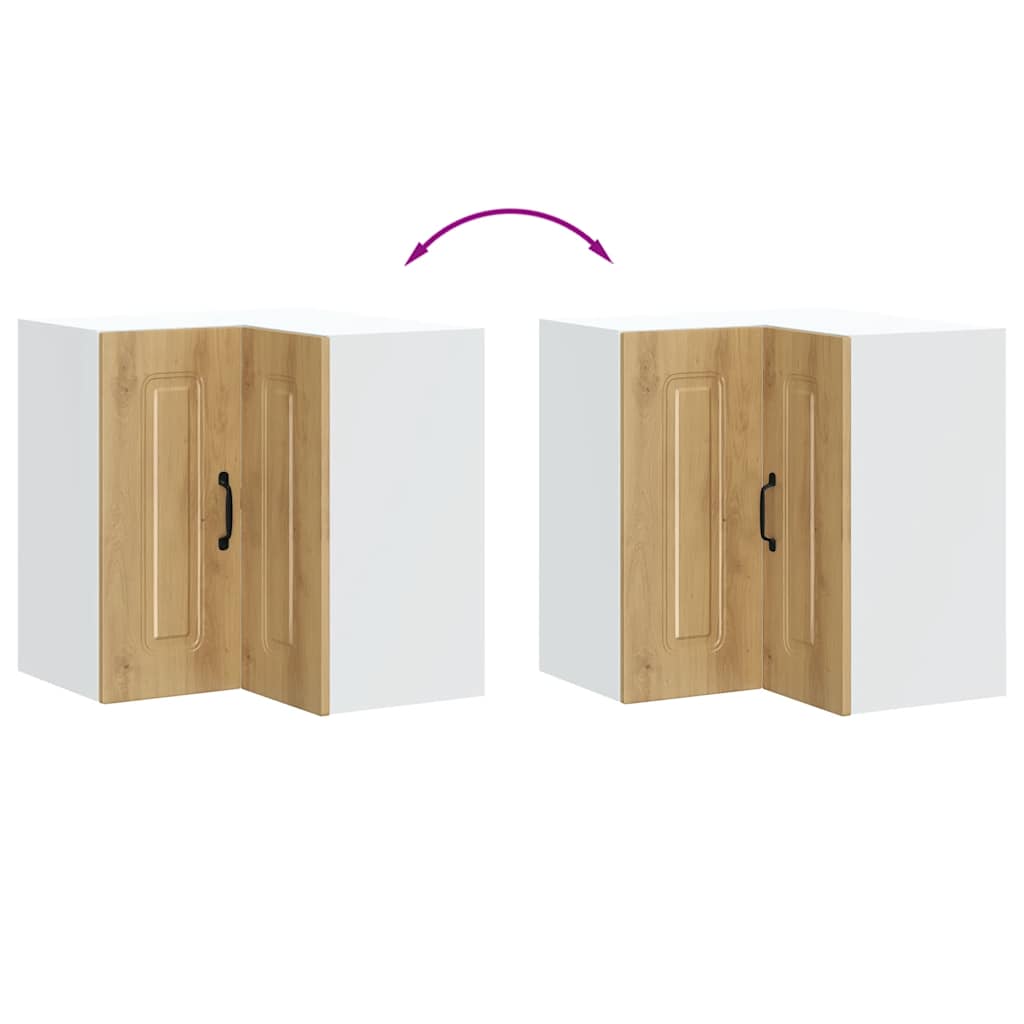 Küchen-Eckhängeschrank Kalmar Artisan-Eiche Holzwerkstoff