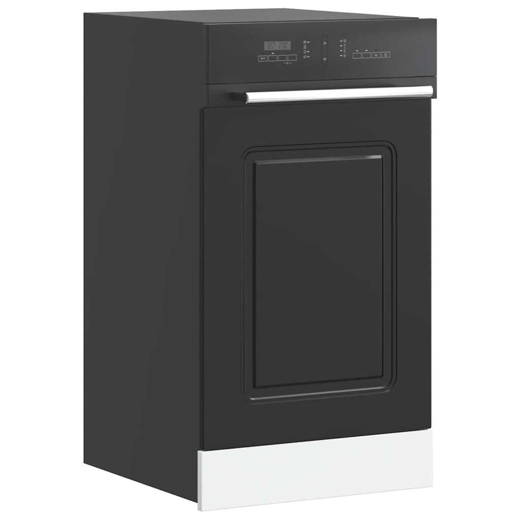Geschirrspülerblende Kalmar Schwarz 45x1,5x57 cm Holzwerkstoff
