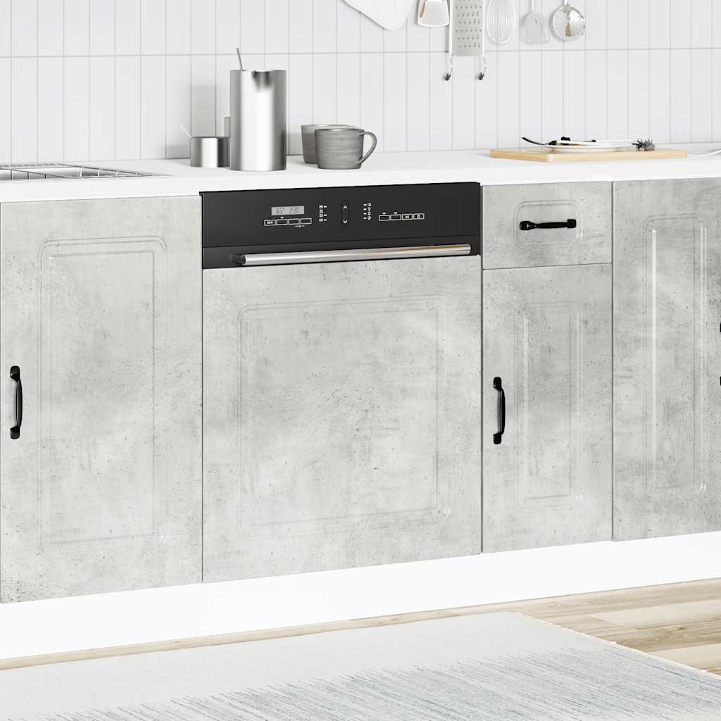 Geschirrspülerblende Kalmar Betongrau 60x1,5x57cm Holzwerkstoff