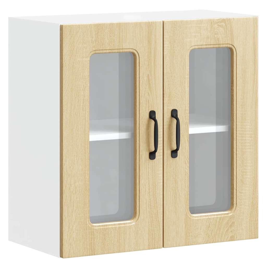 Küchen-Hängeschrank mit Glastür Kalmar Sonoma-Eiche Holzwerkstoff