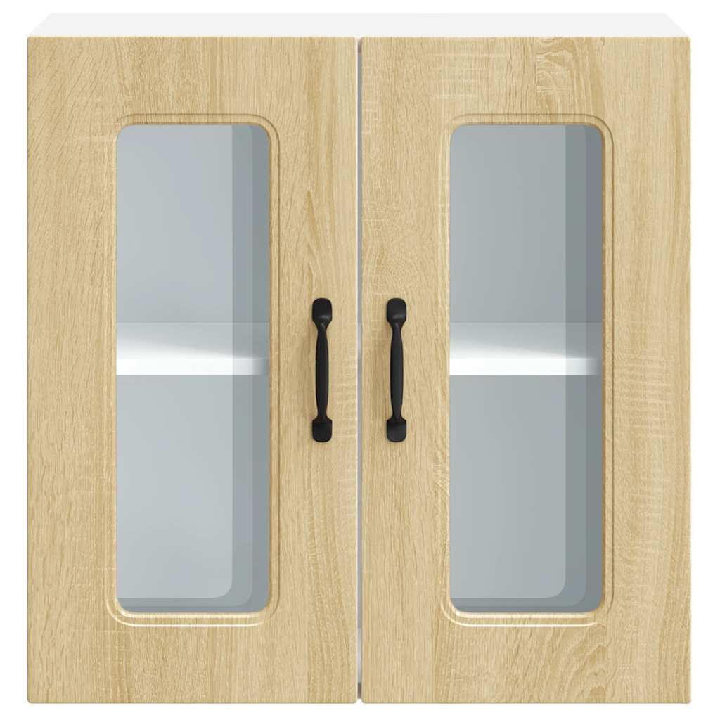 Küchen-Hängeschrank mit Glastür Kalmar Sonoma-Eiche Holzwerkstoff