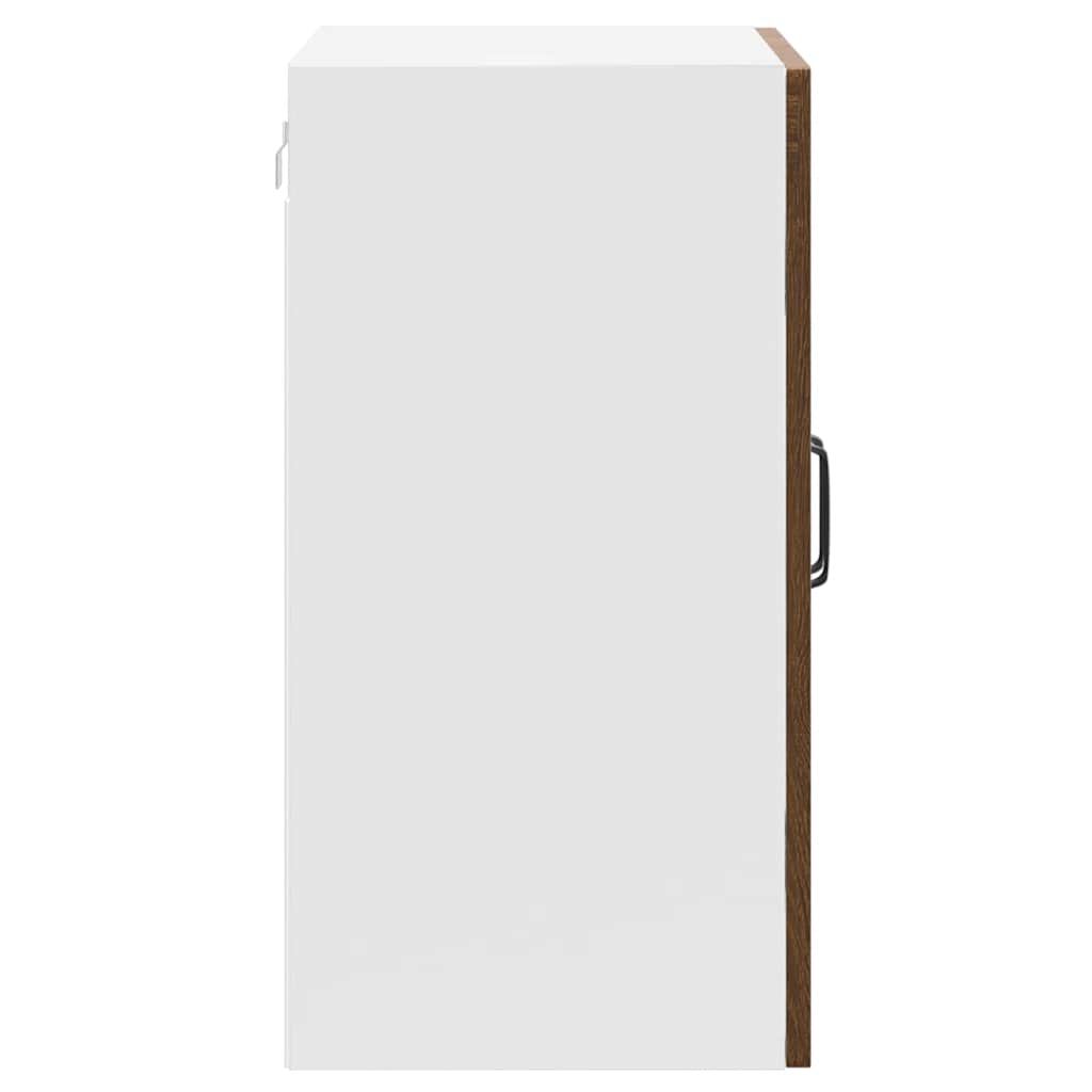 Küchen-Hängeschrank mit Glastür Kalmar Braun Eichen-Optik