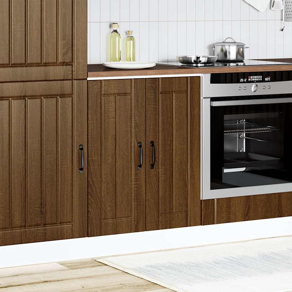 Spülenunterschrank Lucca Braun Eichen-Optik Holzwerkstoff