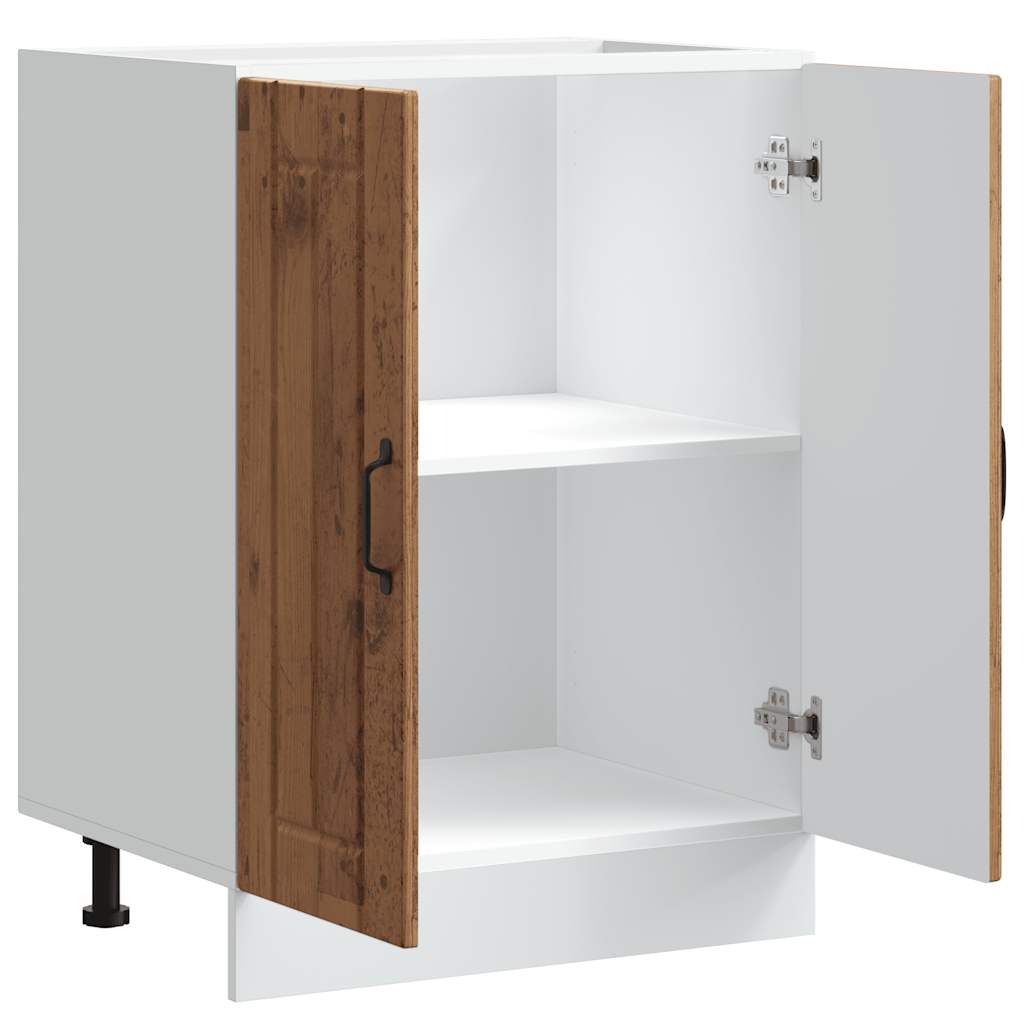Spülenunterschrank Lucca Altholz-Optik Holzwerkstoff