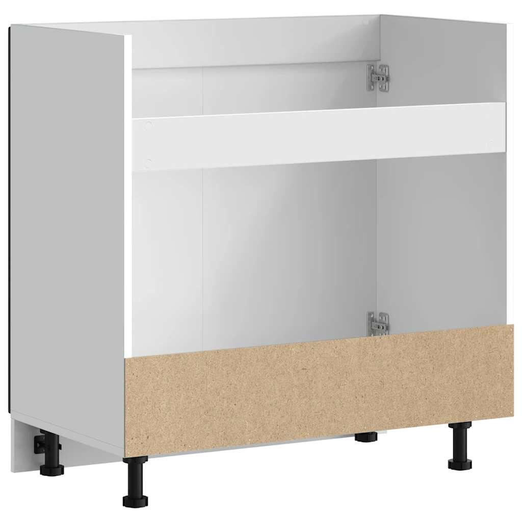 Spülenunterschrank Lucca Schwarz Holzwerkstoff