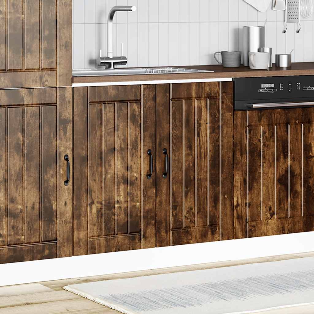 Spülenunterschrank Lucca Räuchereiche Holzwerkstoff