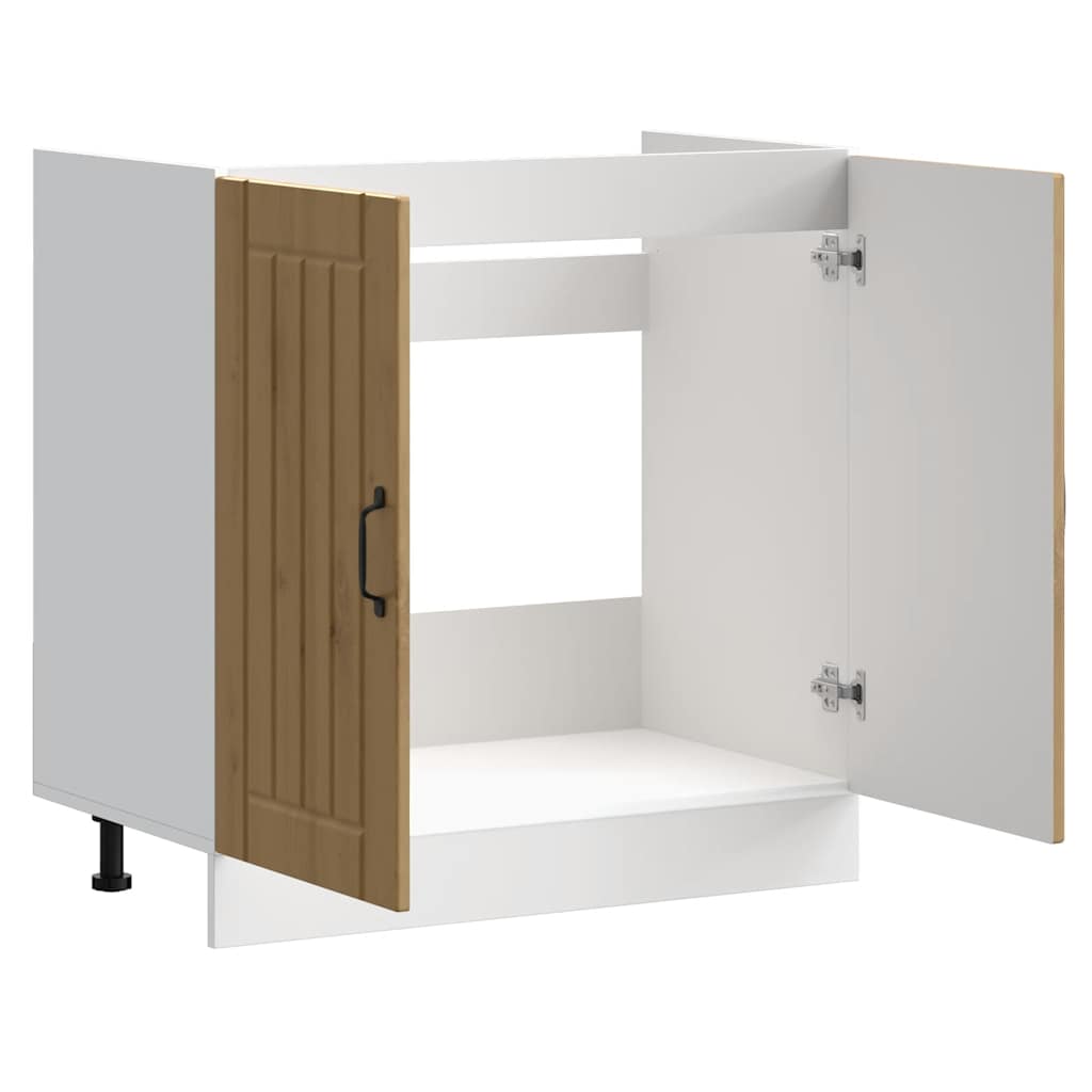 Spülenunterschrank Lucca Artisan-Eiche Holzwerkstoff