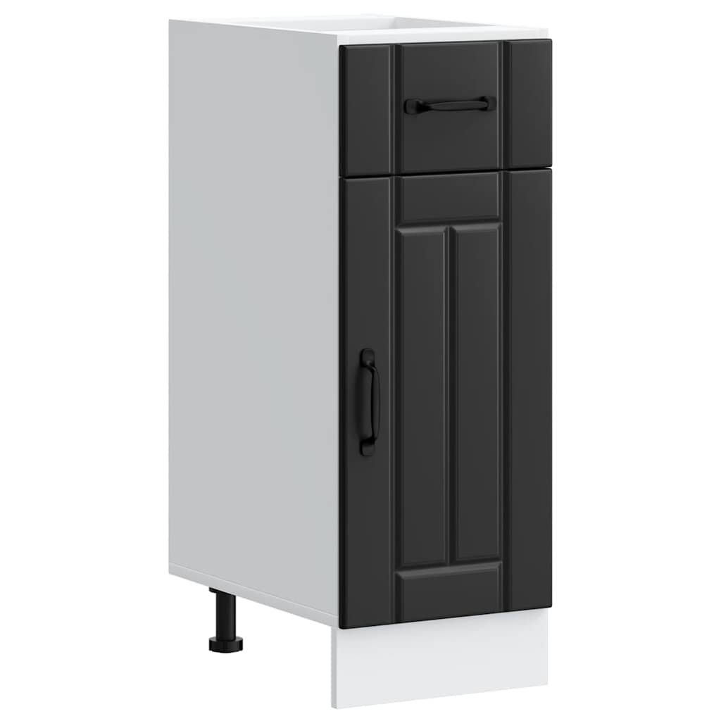 Küchen-Unterschrank Lucca Schwarz Holzwerkstoff