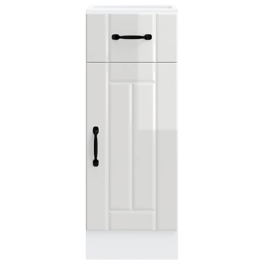 Küchen-Unterschrank Lucca Hochglanz-Weiß Holzwerkstoff