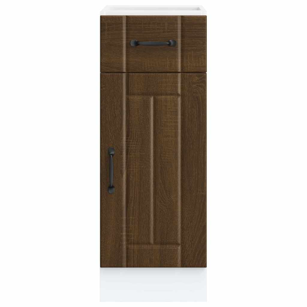 Küchen-Unterschrank Lucca Braun Eichen-Optik Holzwerkstoff