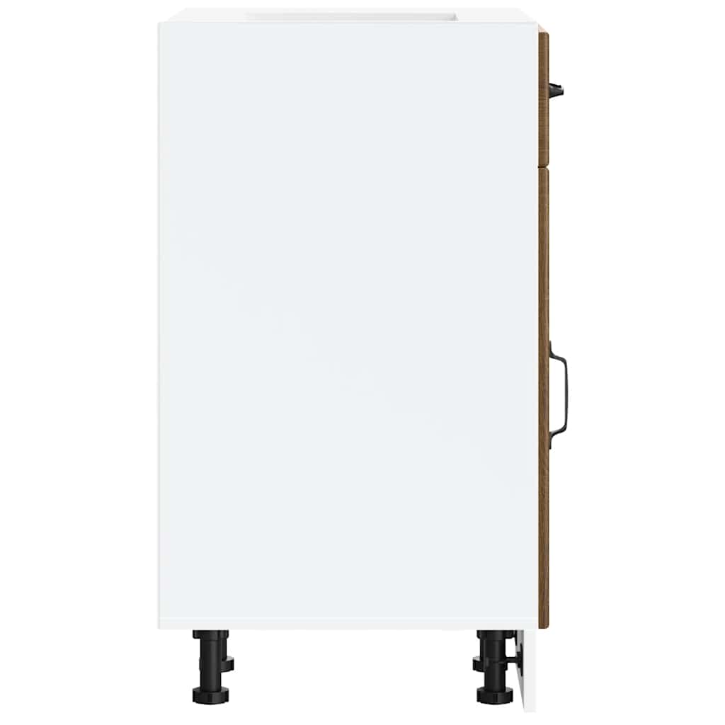 Küchen-Unterschrank Lucca Braun Eichen-Optik Holzwerkstoff