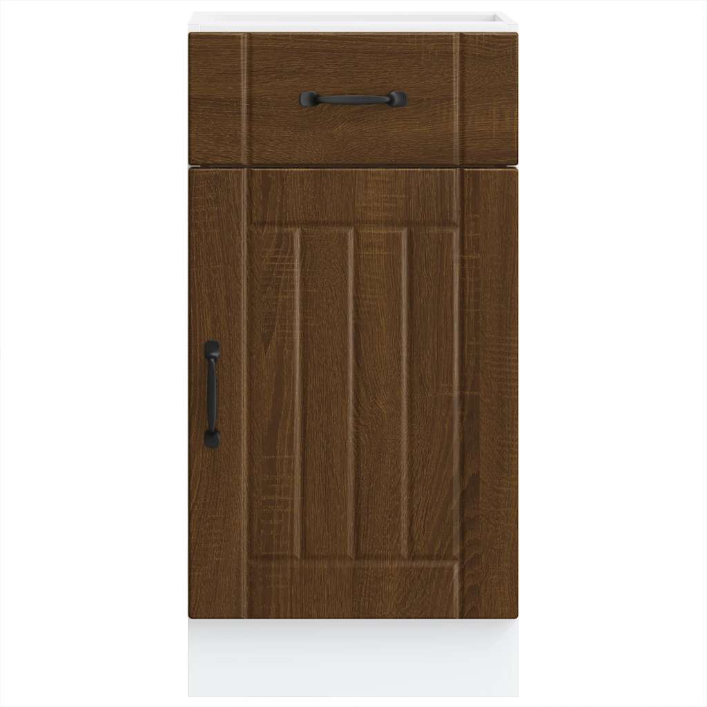 Küchen-Unterschrank Lucca Braun Eichen-Optik Holzwerkstoff