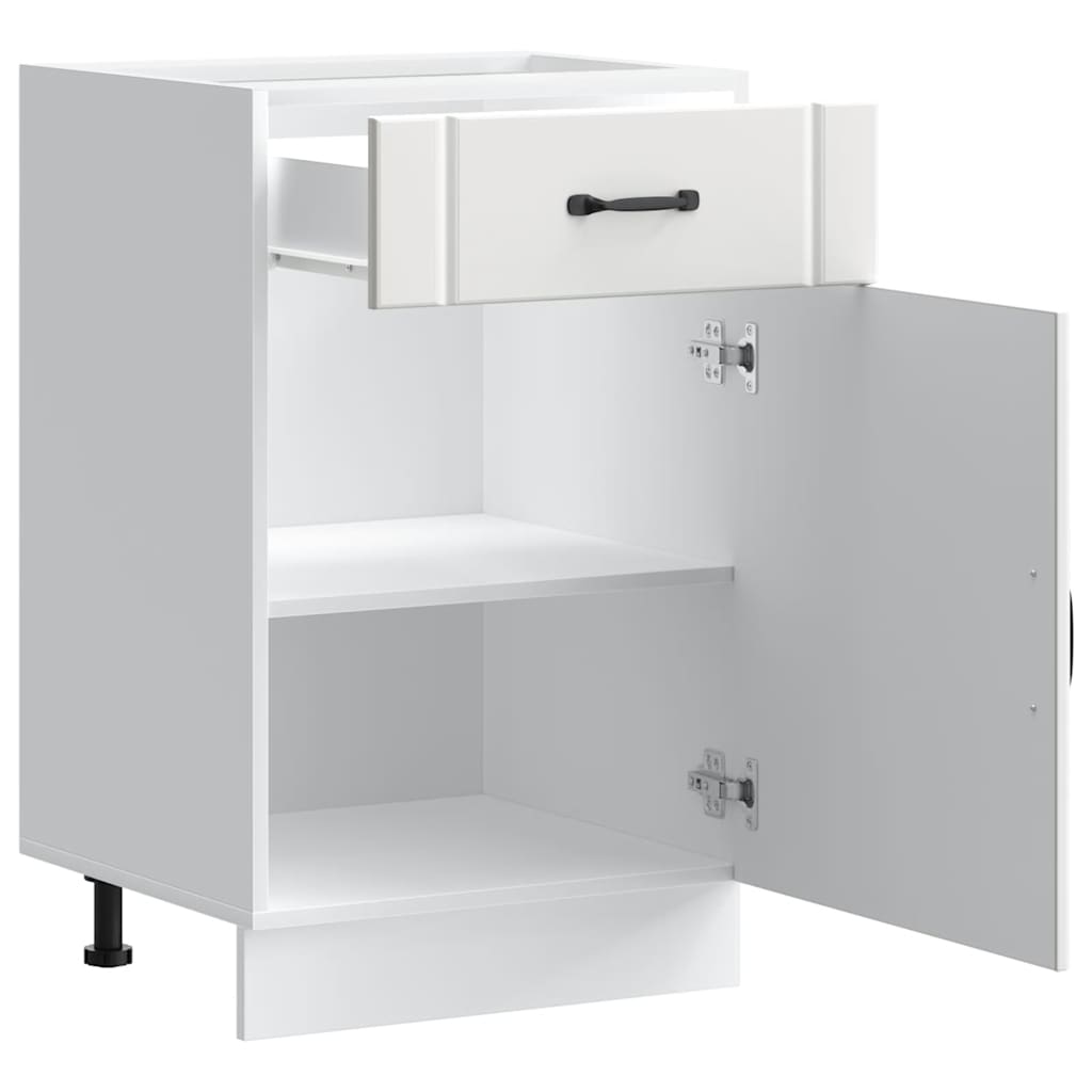 Küchen-Unterschrank Lucca Weiß Holzwerkstoff