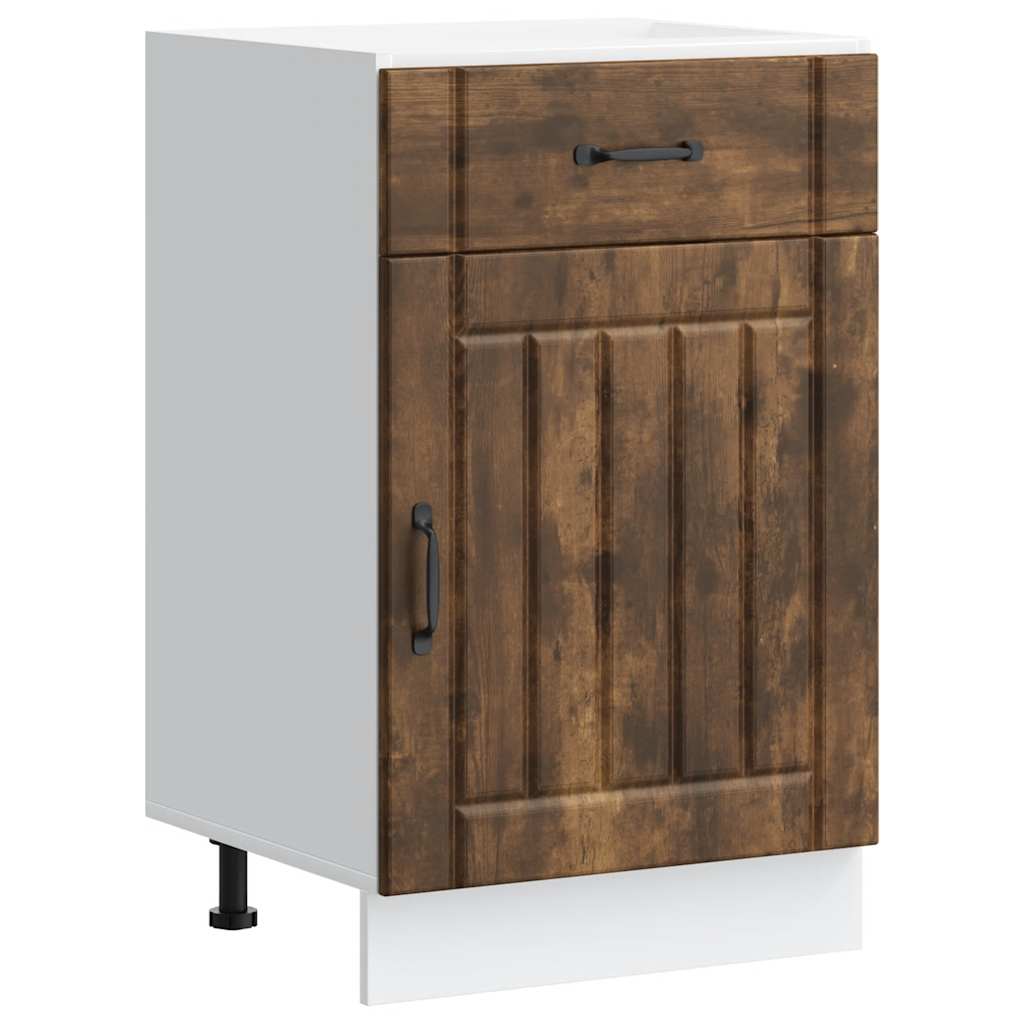 Küchen-Unterschrank Lucca Räuchereiche Holzwerkstoff