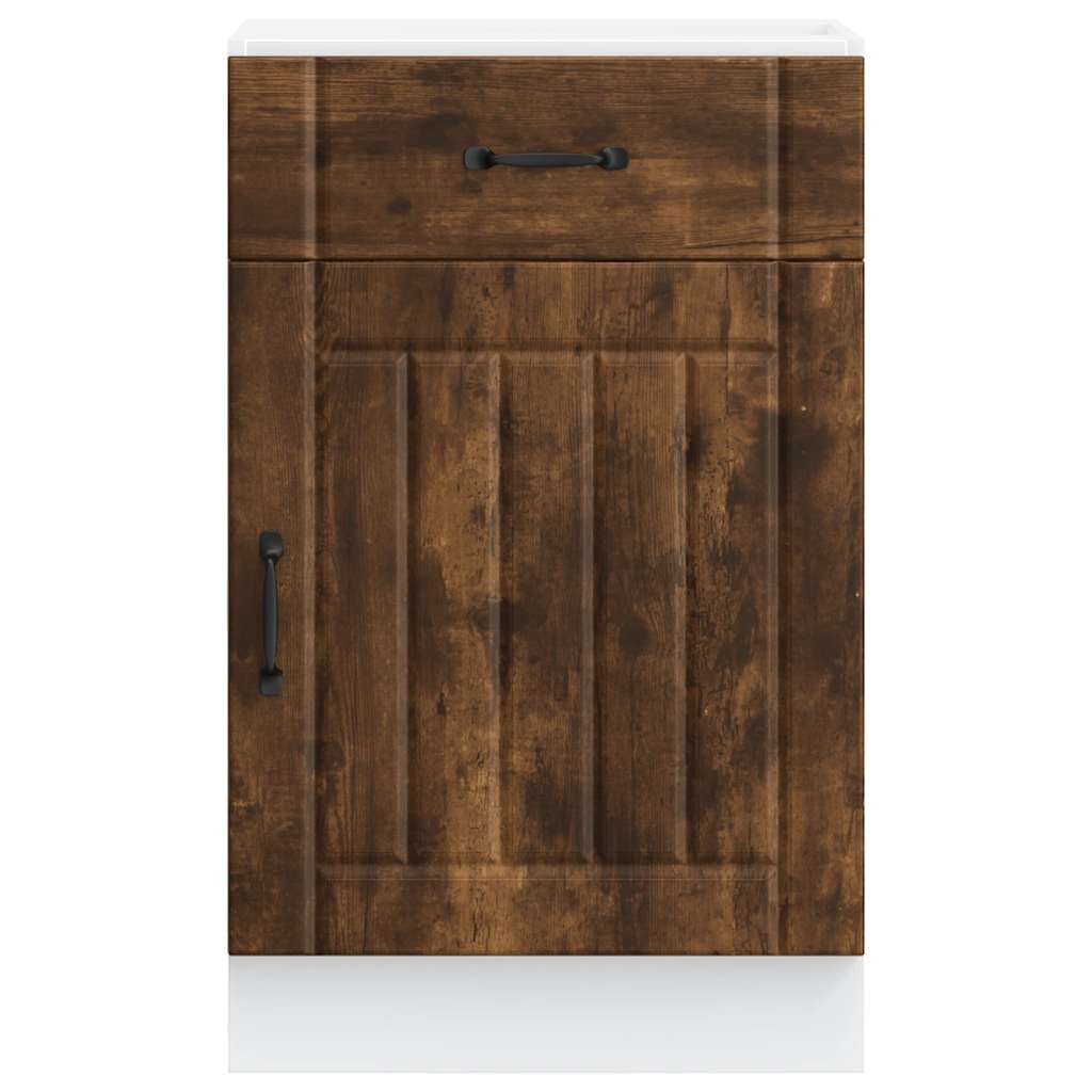 Küchen-Unterschrank Lucca Räuchereiche Holzwerkstoff