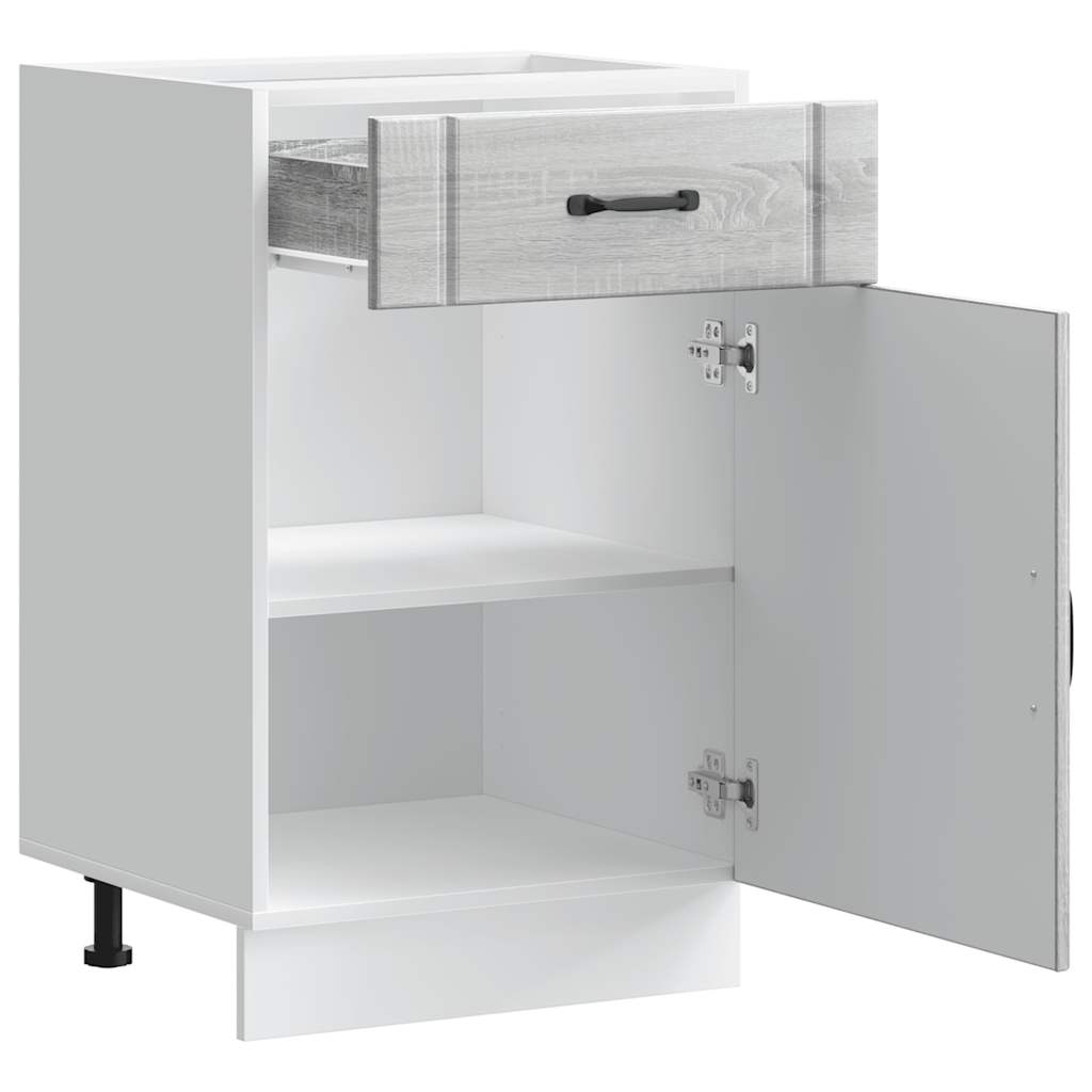 Küchen-Unterschrank Lucca Grau Sonoma Holzwerkstoff