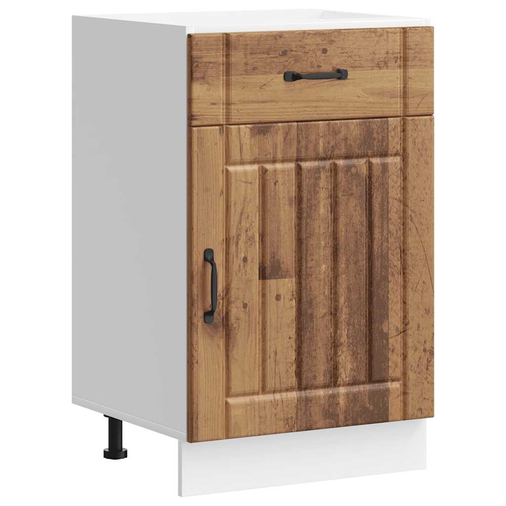 Küchen-Unterschrank Lucca Altholz-Optik Holzwerkstoff