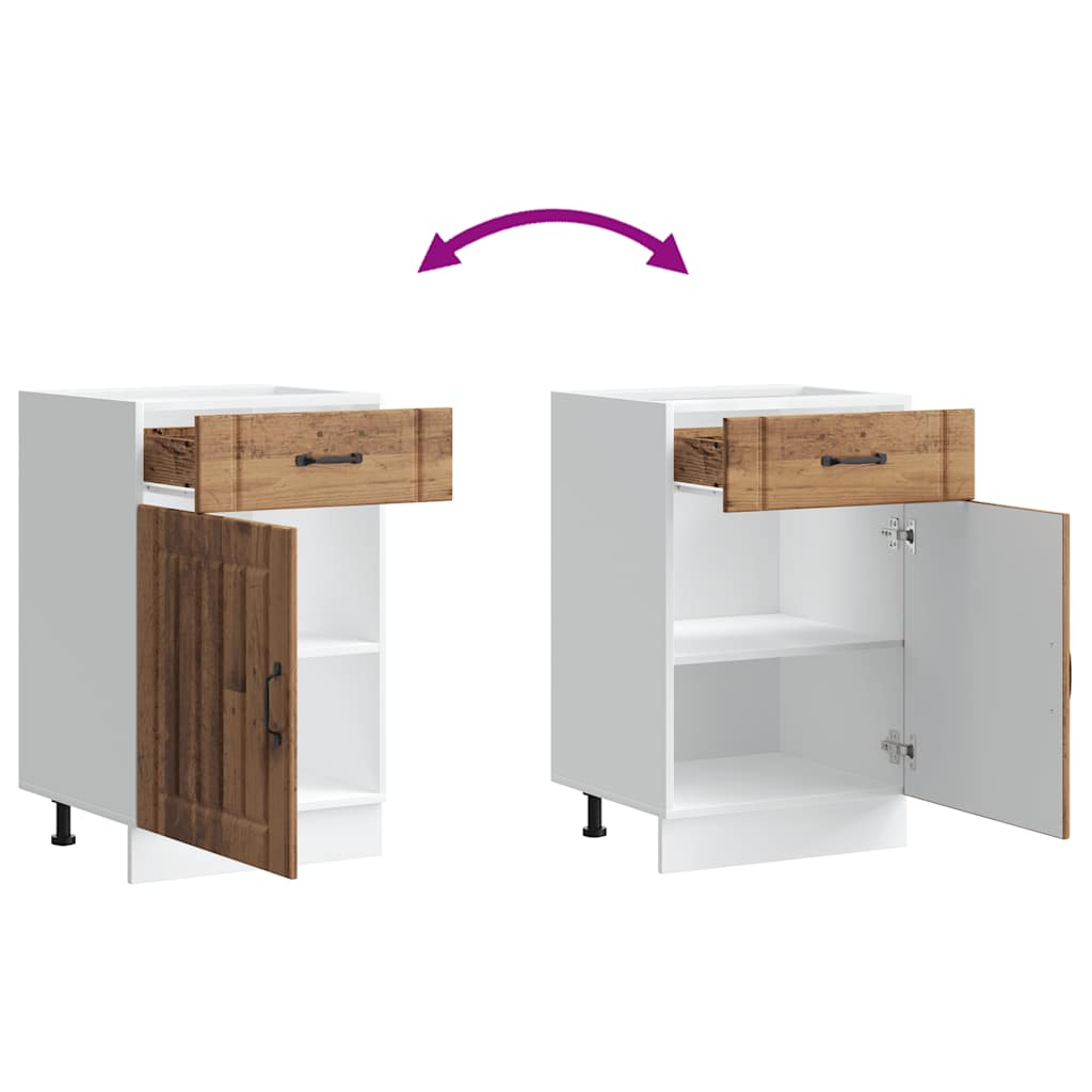 Küchen-Unterschrank Lucca Altholz-Optik Holzwerkstoff