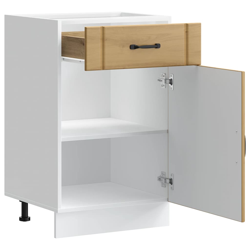 Küchen-Unterschrank Lucca Artisan-Eiche Holzwerkstoff