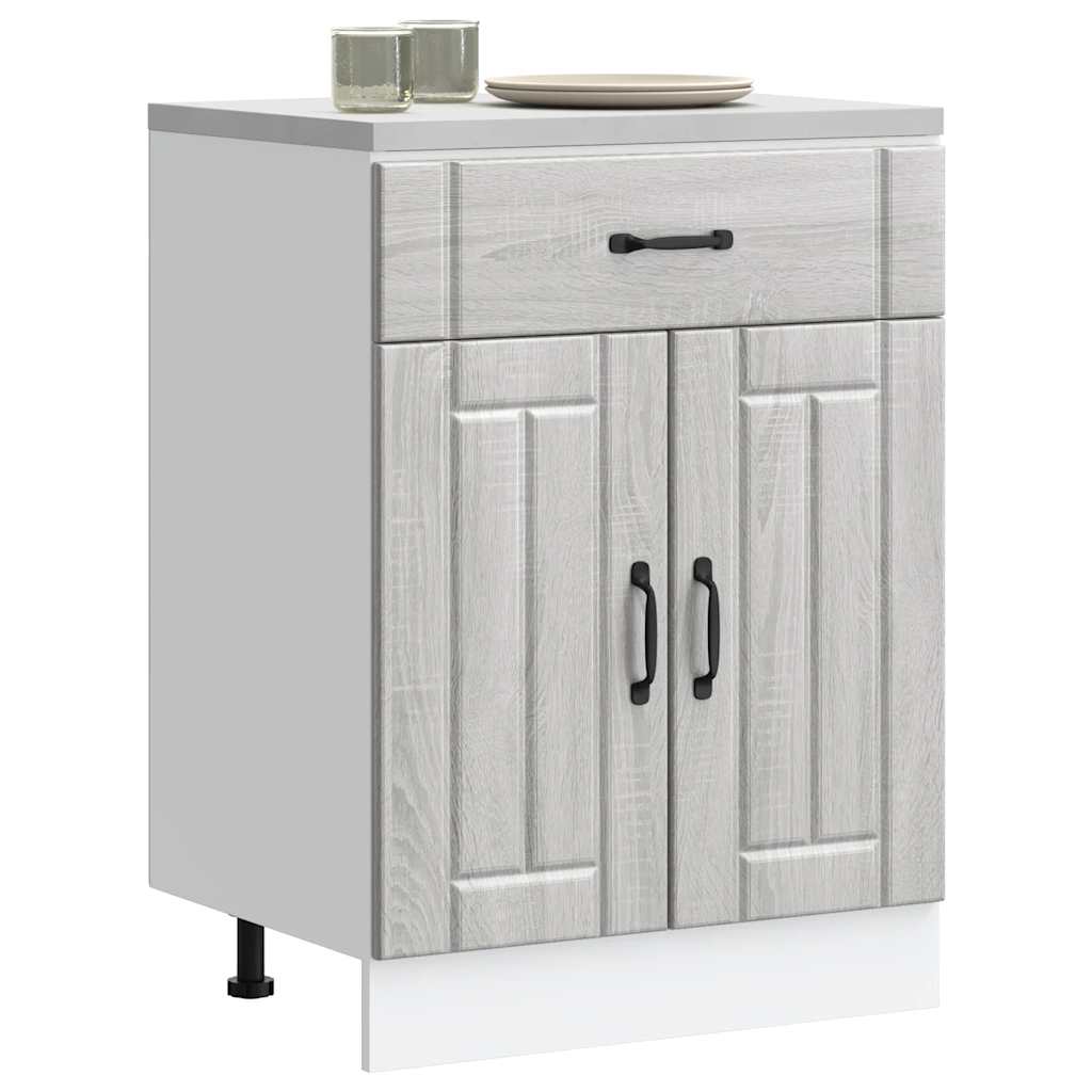 Küchen-Unterschrank Lucca Grau Sonoma Holzwerkstoff