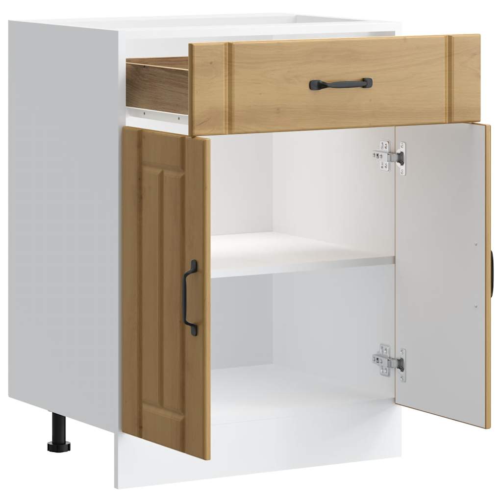 Küchen-Unterschrank Lucca Artisan-Eiche Holzwerkstoff