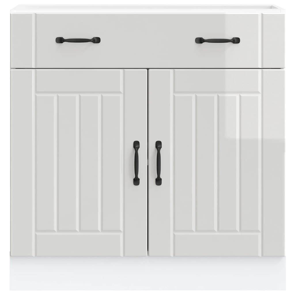Küchen-Unterschrank Lucca Hochglanz-Weiß Holzwerkstoff