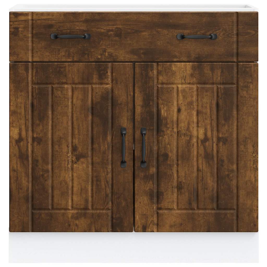Küchen-Unterschrank Lucca Räuchereiche Holzwerkstoff