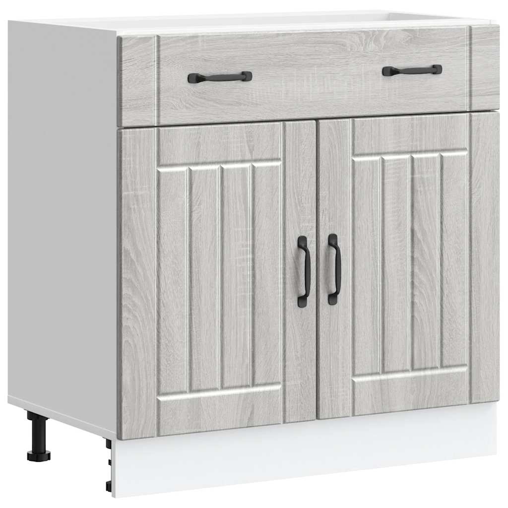 Küchen-Unterschrank Lucca Grau Sonoma Holzwerkstoff