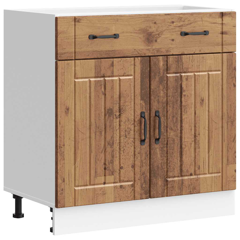 Küchen-Unterschrank Lucca Altholz-Optik Holzwerkstoff