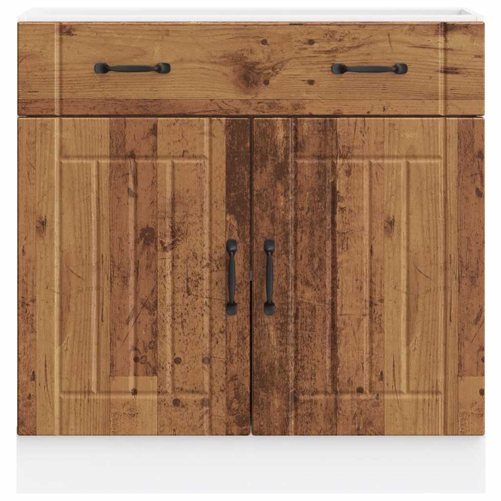 Küchen-Unterschrank Lucca Altholz-Optik Holzwerkstoff