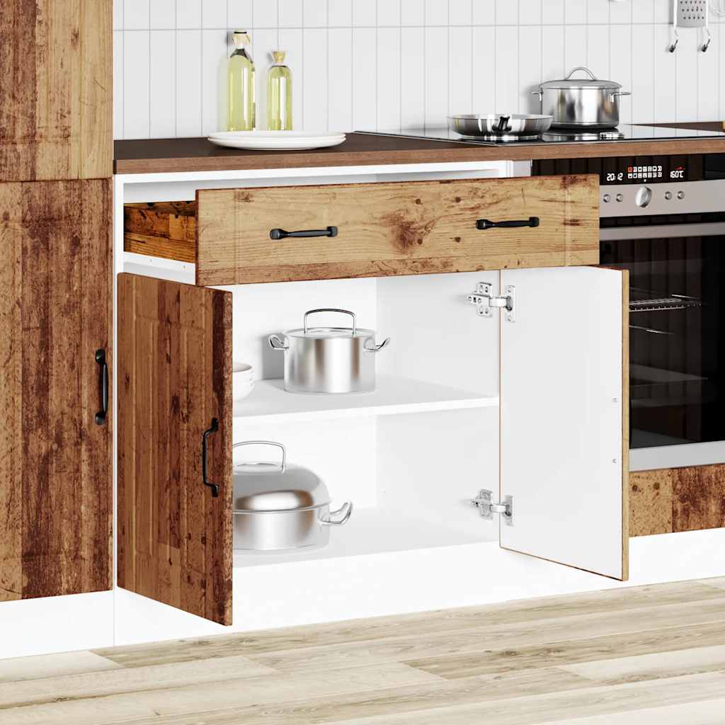 Küchen-Unterschrank Lucca Altholz-Optik Holzwerkstoff