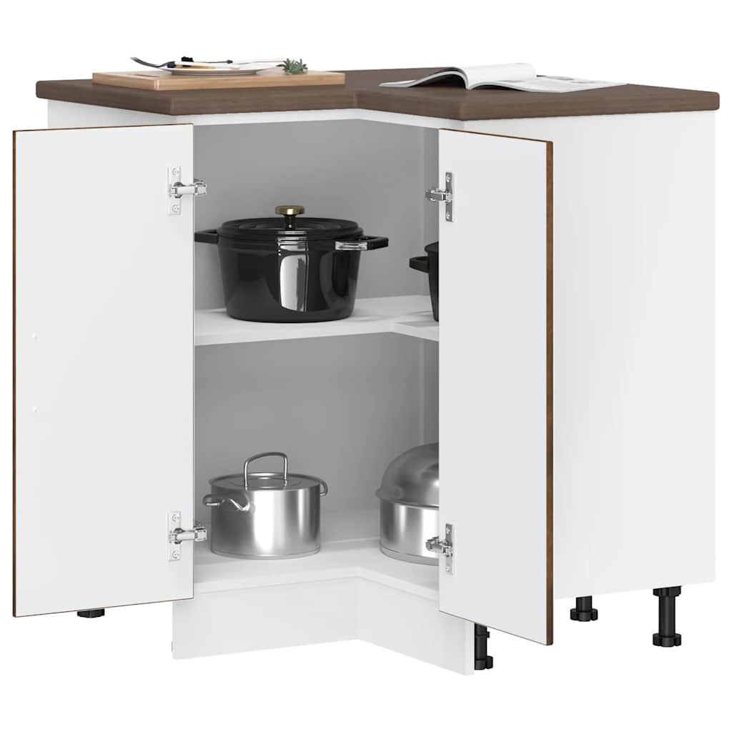 Küchen-Eckunterschrank Lucca Räuchereiche Holzwerkstoff