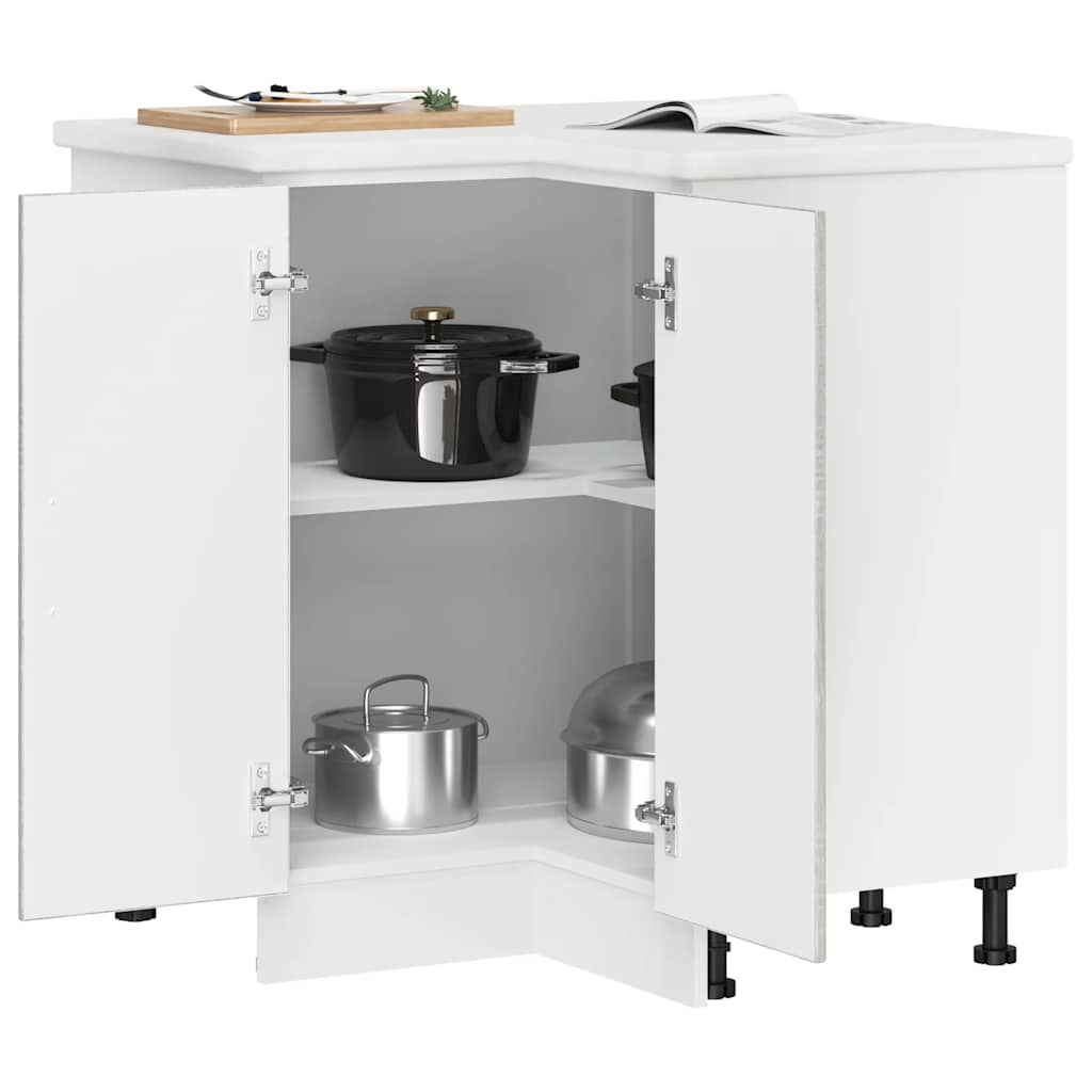 Küchen-Eckunterschrank Lucca Grau Sonoma Holzwerkstoff