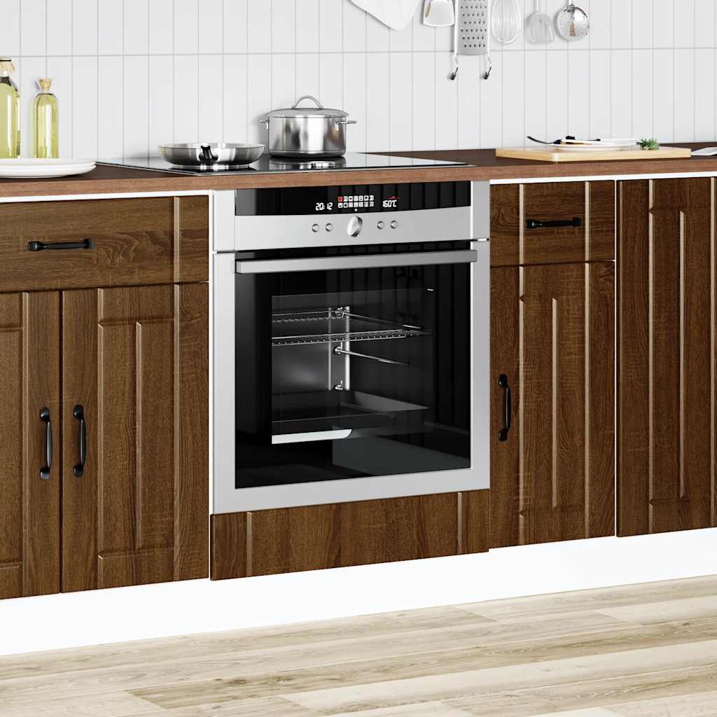 Herdumbauschrank Lucca Braun Eichen-Optik Holzwerkstoff