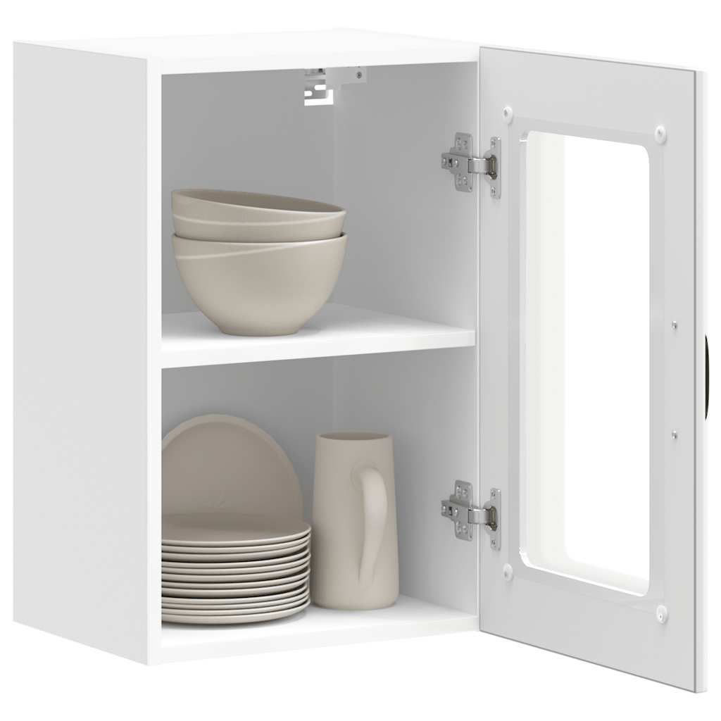 Küchen-Hängeschrank mit Glastür Lucca Weiß