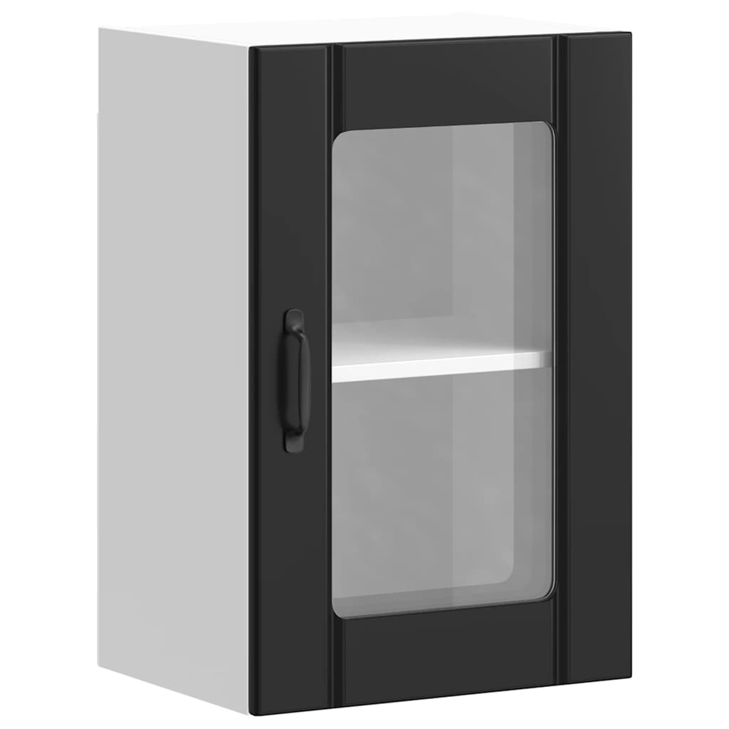 Küchen-Hängeschrank mit Glastür Lucca Schwarz