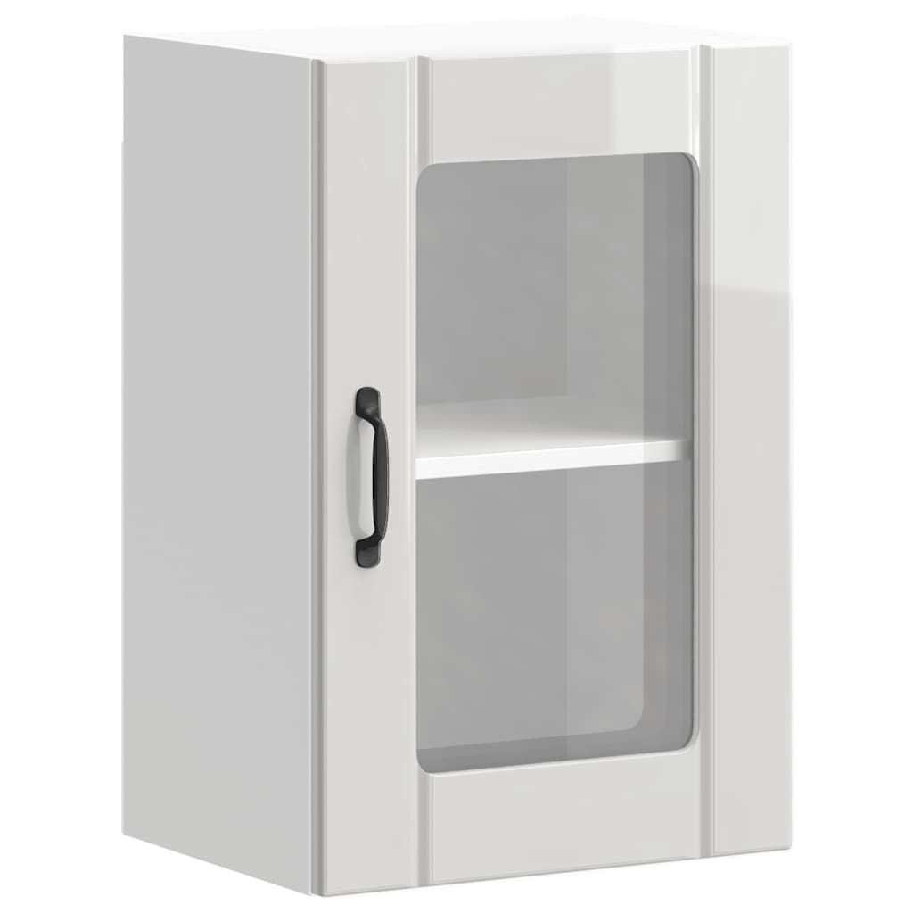 Küchen-Hängeschrank mit Glastür Lucca Hochglanz-Weiß