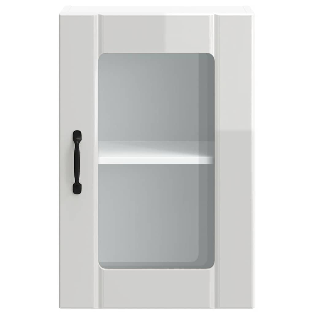 Küchen-Hängeschrank mit Glastür Lucca Hochglanz-Weiß