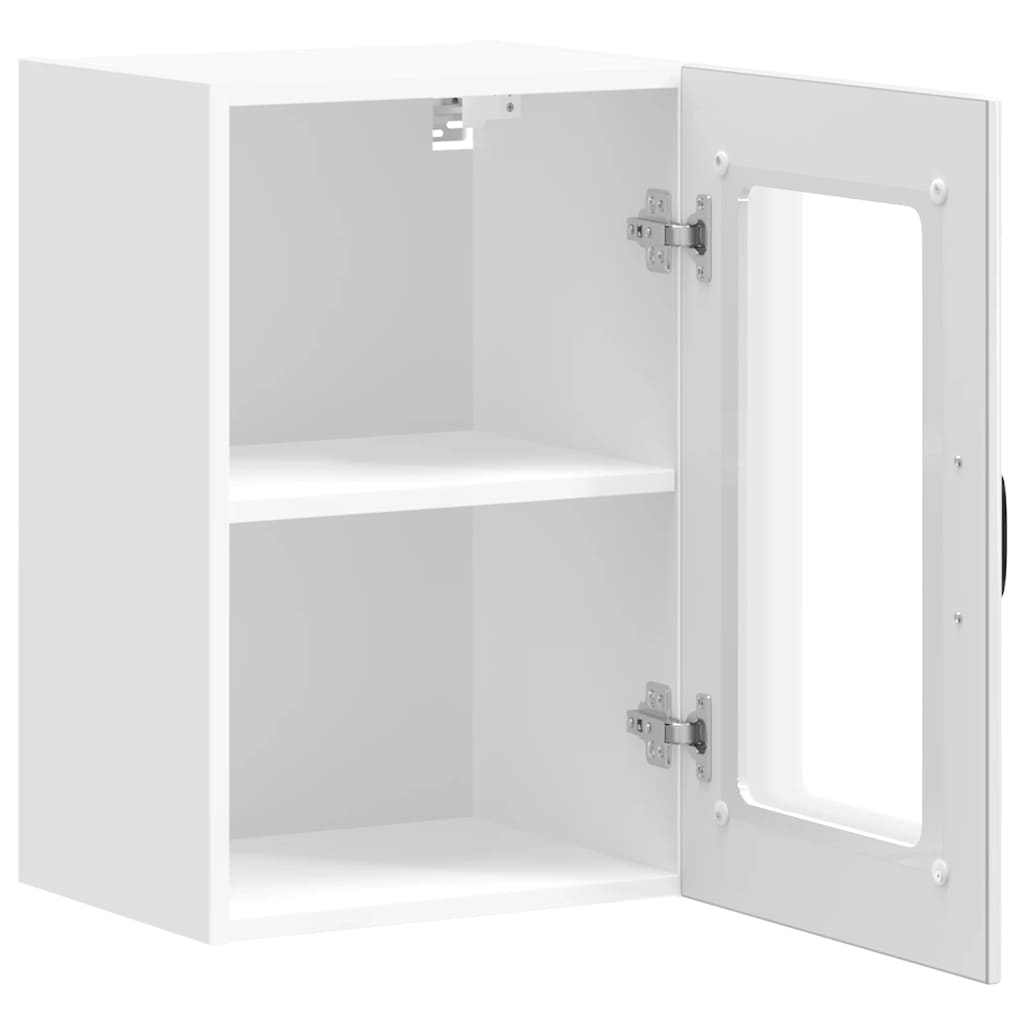 Küchen-Hängeschrank mit Glastür Lucca Hochglanz-Weiß
