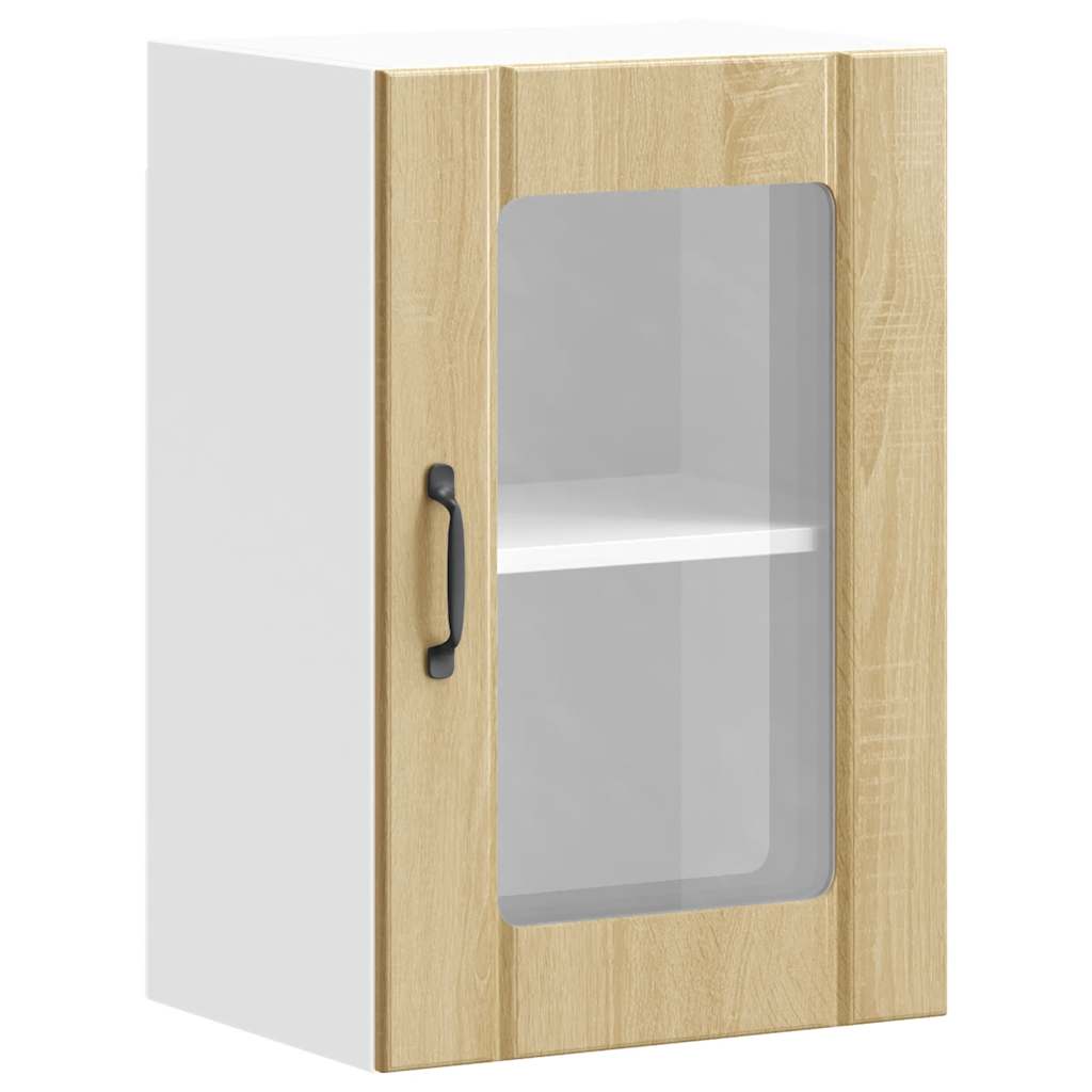 Küchen-Hängeschrank mit Glastür Lucca Sonoma-Eiche