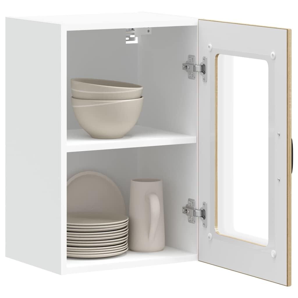Küchen-Hängeschrank mit Glastür Lucca Sonoma-Eiche