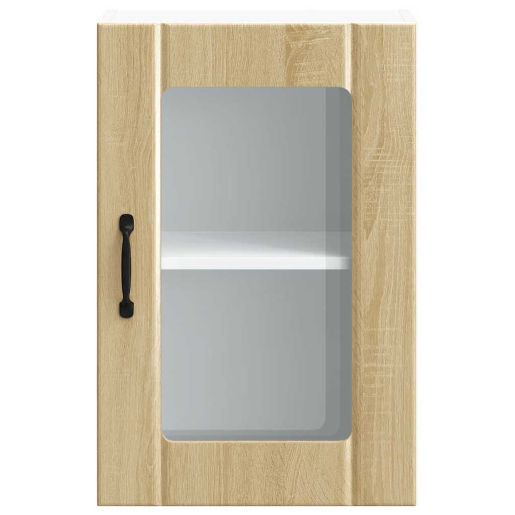 Küchen-Hängeschrank mit Glastür Lucca Sonoma-Eiche