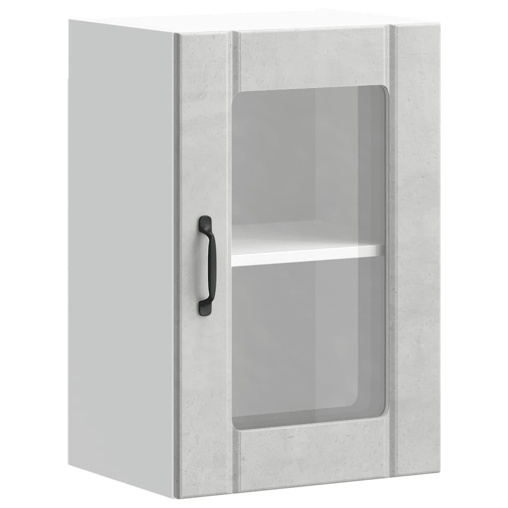 Küchen-Hängeschrank mit Glastür Lucca Betongrau